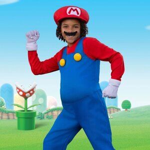 M Super Mario Brothers Boys Mario Deluxe Costume M (7-8)